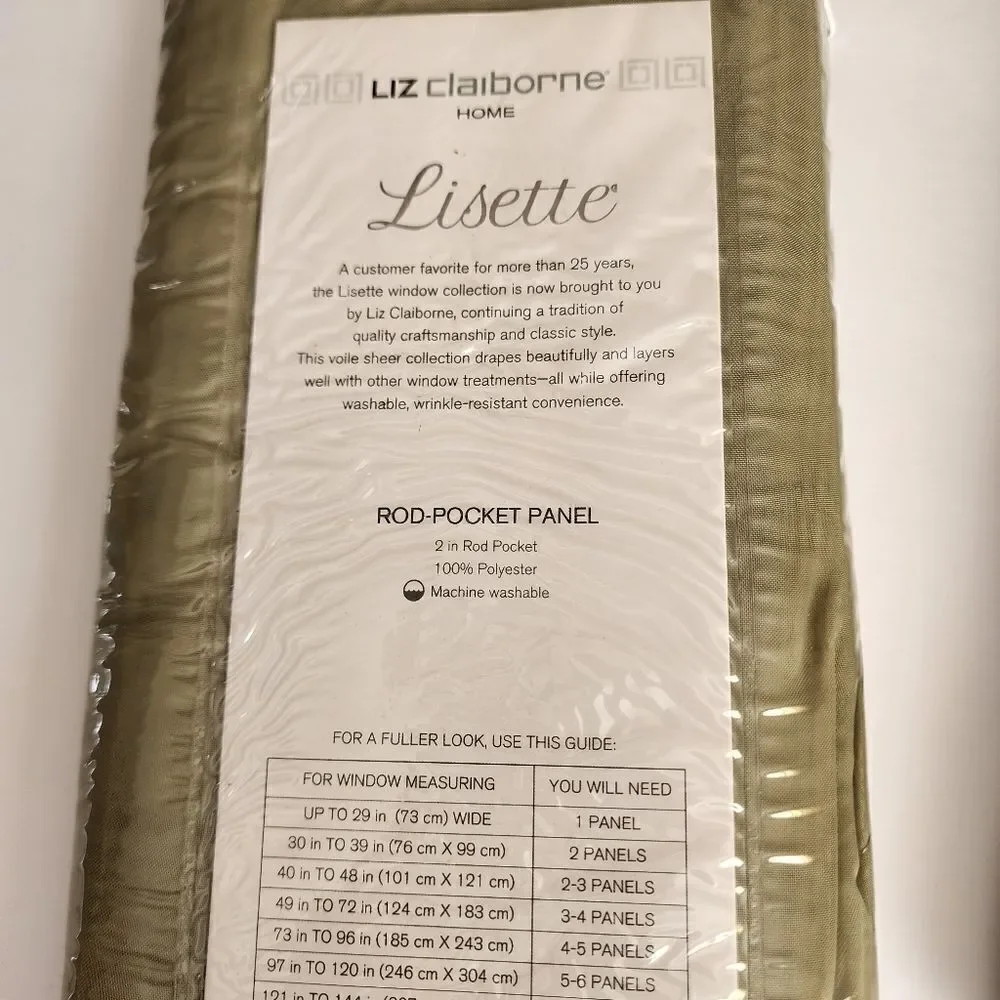 Liz Claiborne Lisette Voile Rod Pocket Panel 60